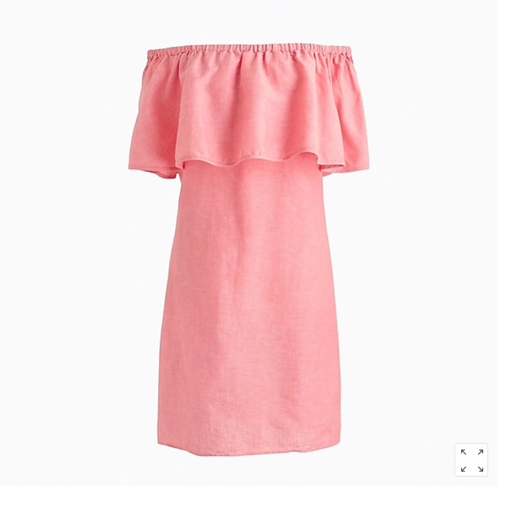 J. Crew Off-the-shoulder Dress, Coral, XS